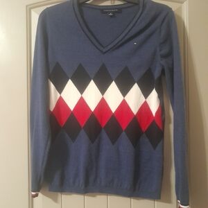 Tommy Hilfiger Blue Argyle Sweater